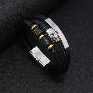 Classic Braided Genuine Leather Wristband